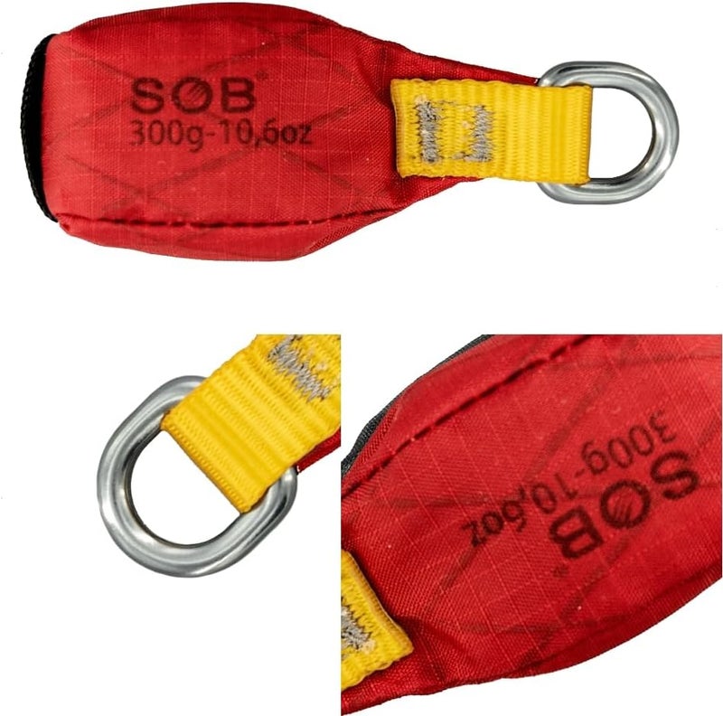 SOB Throw Weight Bag, Durable Climbing Rope Bag for Arborists, Tree Throw Bag for Rock Spelunking (Red-300) - Image 1